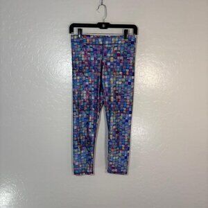 Zara Terez Leggings Womens Small Mosaic Print Capri ZT Performance Made USA Yoga